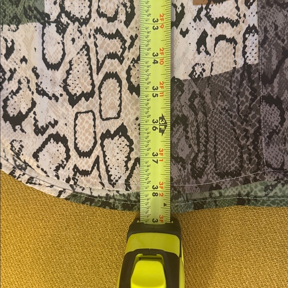 Great fall colored, snake print button down shirt dress with front tie! - Picture 7 of 9